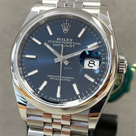 rolex datejust blaues zifferblatt